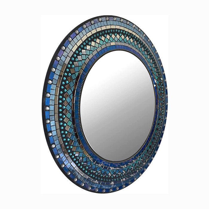 Round mosaic wall mirror by Home Gift Warehouse